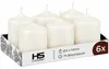 Candele Stumpen in crema, Ø4xH6 cm, confezione da 6. Anteprima dell’immagine prodotto 1