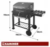 Barbecue de jardin avec housse 116 x 70 x 110 cm Kaminer Voir les images du produit 10