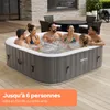 AREBOS Spa gonflable "Barcelona", 185x185 cm, In & Outdoor, Voir les images du produit 6