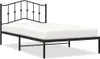 vidaXL Struttura letto con testiera in metallo nero 107x203 Anteprima dell’immagine prodotto 1