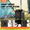 A camping stove with food cooking on it, set up outdoors near a tent. Podgląd zdjęcia produktu
