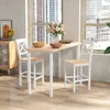 HOMCOM 2er-Set Barhocker, Sitzhöhe 60,2 cm, Küchenhocker Produktbild-Vorschau 2
