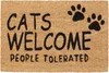 Zerbino Relaxdays in cocco, Cats Welcome, 40 x 60 cm, Anteprima dell’immagine prodotto 1