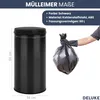 DELUKE® Sensor Mülleimer Küche 60L Schwarz - Automatik Produktbild-Vorschau 3
