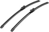 Two black windshield wiper blades are shown against a white background. Anteprima dell’immagine prodotto