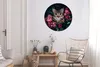 MuchoWow® Rundes Wandbild - Runde Bilder Katze - Blumen - Produktbild-Vorschau 4