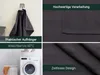 A collage of images showing kitchen towels, a washing machine, and fabric details. Produktbild-Vorschau