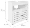 Relaxdays Waschbeckenunterschrank, HxBxT: 63 x 60 x 30 cm, Produktbild-Vorschau 7