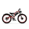 A studio shot of a fat tire electric mountain bike against a white background. Produktbild-Vorschau