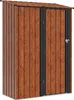 vidaXL Zahradní přístřešek hnědý 140,5 x 74 x 200 cm kovový Náhled obrázku produktu 1