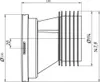 WC Manschette Außermittig 130mm Abfluss Anschluss Produktbild-Vorschau 2