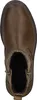A top-down view of a brown leather boot. Voir les images du produit