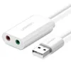 UGREEN USB-A To 3.5mm External Stereo Sound Adapter White Náhľad obrázku produktu 1