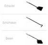 Kaminbesteck Anthrazit Stahl mit Edelstahl - modernes Produktbild-Vorschau 3