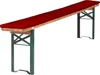 TexDeko Bierbankauflage 220x25x2cm mit Reißverschluss Rot Produktbild-Vorschau 1
