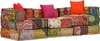 vidaXL Pouf modulaire 3 places patchwork tissu Voir les images du produit 11