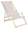 Sonnenliege Armlehne Beige Strand Campingstuhl Holz Produktbild-Vorschau 1