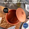 Römertopf Brot-Back-Topf Ø 23 cm Brotbackform Naturton mit Produktbild-Vorschau 3