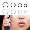 10-teiliges Edelstahl-Piercing-Set in Hufeisenform für Produktbild-Vorschau 5