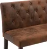 vidaXL Lavice 120 cm Hnědý Velur Náhled obrázku produktu 6