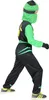 A child wearing a ninja costume, shown from the side. Produktbild-Vorschau