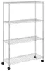 vidaXL Lagerregal mit 4 Böden und Rollen 90x35x142 cm Produktbild-Vorschau 1