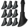 A collection of black rubber tips for trekking poles, with one pole tip shown attached to a pole. Náhled obrázku produktu