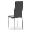 A single gray dining chair with silver legs is shown from the back against a white background. Podgląd zdjęcia produktu