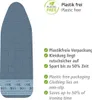 An ironing board cover with product features listed in German and English. Náhled obrázku produktu