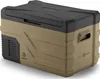 A tan and black portable electric cooler is shown from a slightly elevated side angle against a light gray background. Anteprima dell’immagine prodotto