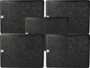 A collage of five black air purifier filters with a honeycomb pattern against a white background. Produktbild-Vorschau