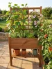 Hochbeet Holz braun 137 cm, inkl. Pflanzfolie & Ablage – Produktbild-Vorschau 10