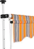 A close-up view of a retractable awning mechanism and fabric. Produktbild-Vorschau