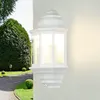 Nástěnná venkovní lampa IP44 bílá E27 sklo hliník námořní Náhled obrázku produktu 1