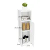 Badezimmerschränke mit 3 Fach viel Stauraum 78x23x22cm Weiß Produktbild-Vorschau 5