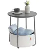 Tavolino VASAGLE, rotondo, con cestino, Ø45 cm, grigio Anteprima dell’immagine prodotto 14