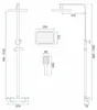 Technical drawing with dimensions of a shower set. Produktbild-Vorschau