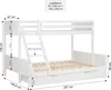 Homestyle4u dětská postel patrová postel 90x200 a 140x200 s Náhled obrázku produktu 3