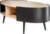 Ovaler Couchtisch mit schwarzen Metallseiten, L 120 cm, Produktbild-Vorschau 5