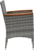 vidaXL Garten-Essstühle 4 Stk. Poly Rattan Grau Produktbild-Vorschau 3