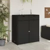 vidaXL Záhradná skrinka čierna 105x55x113 cm polyratan Náhľad obrázku produktu 10