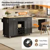 Isola da cucina Merax con piano di lavoro estendibile, Anteprima dell’immagine prodotto 9