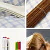 A collage of four images showing hair ties, hair, markers, and a doll's hair. Anteprima dell’immagine prodotto