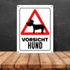 Vorsicht Hund Metallschild in 15x20 cm mit Hunde Silhouette Produktbild-Vorschau 4