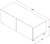 TV-Schrank CALABRINI C-11 mit 2 Türen Fernsehschrank 100 cm Produktbild-Vorschau 2