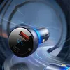 A close-up, dynamic shot of a car charger with a digital display, set against a blurred blue background with light streaks. Náhľad obrázku produktu