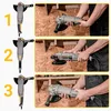 Collage of three images showing how to hold an angle grinder. Náhled obrázku produktu