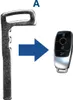 Auto Schlüssel Funk Fernbedienung 1x Smartkey Notschlüssel Produktbild-Vorschau 1