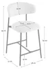 CALICOSY - Lot de 2 tabourets en tissu chiné et pieds en Voir les images du produit 8