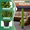 UISEBRT Set de 2 Buis Artificiels Spiralés 120cm en pot - Voir les images du produit 4